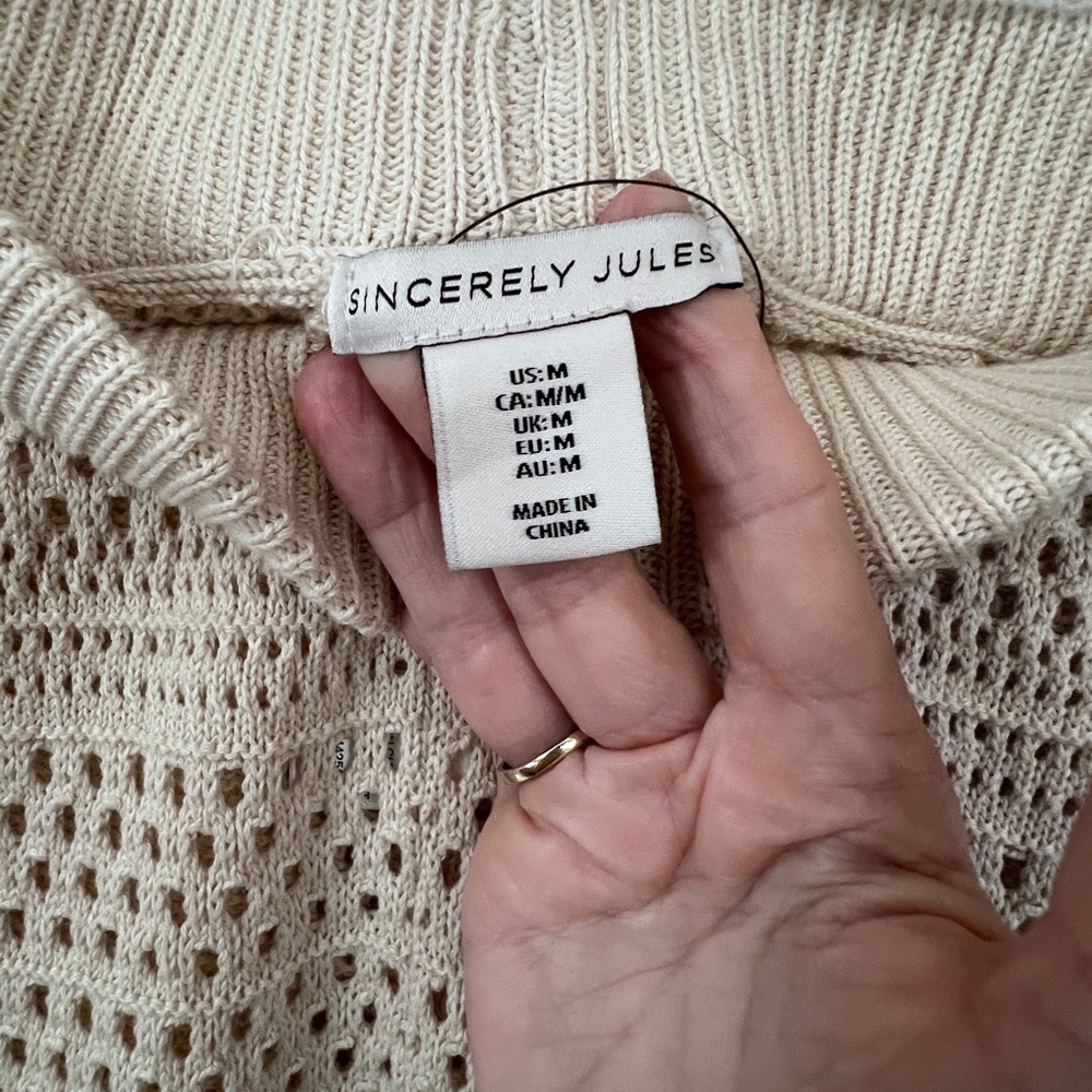 Sincerely Jules Cream Knit Pants - Picture 3 of 3